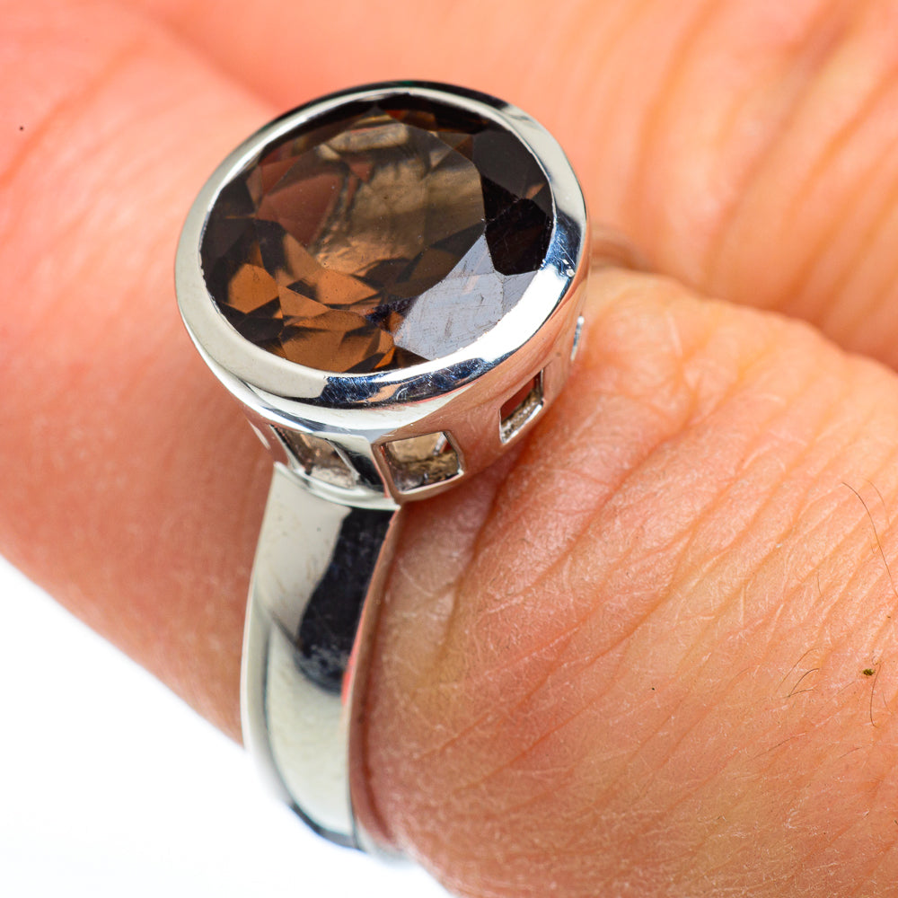 Smoky Quartz Rings handcrafted by Anasilvercos - RING45607