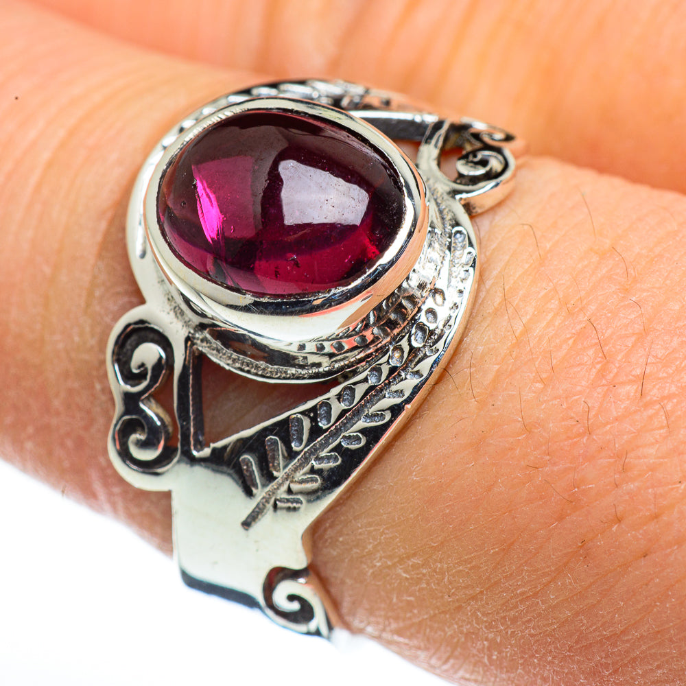 Garnet Rings handcrafted by Anasilvercos - RING45636