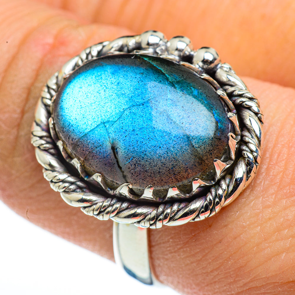 Labradorite Rings handcrafted by Anasilvercos - RING45669