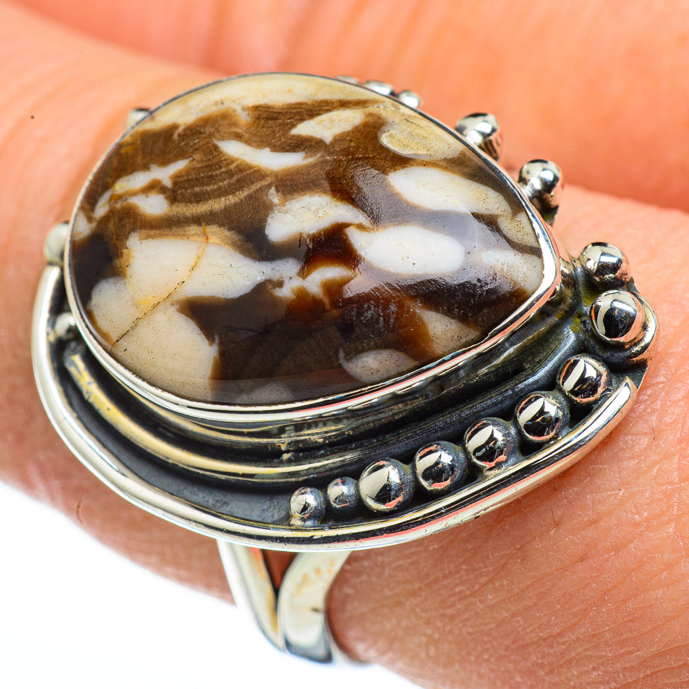 Peanut Wood Jasper Rings handcrafted by Anasilvercos - RING45673