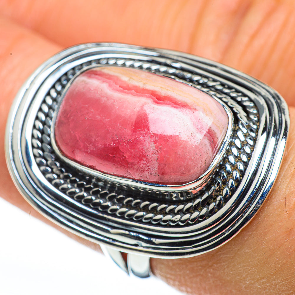 Rhodochrosite Rings handcrafted by Anasilvercos - RING45677