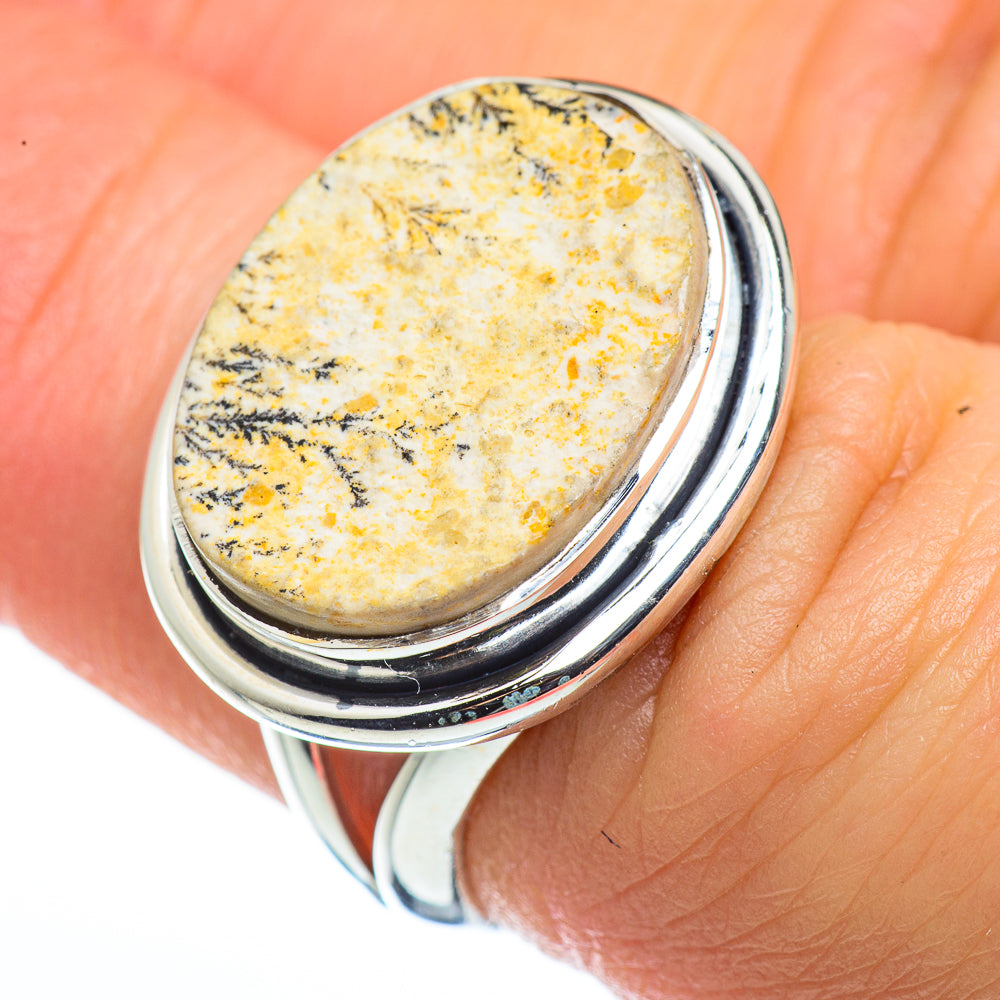 Germany Psilomelane Dendrite Rings handcrafted by Anasilvercos - RING45713