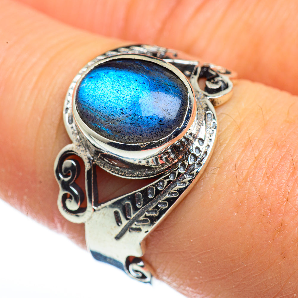 Labradorite Rings handcrafted by Anasilvercos - RING45728