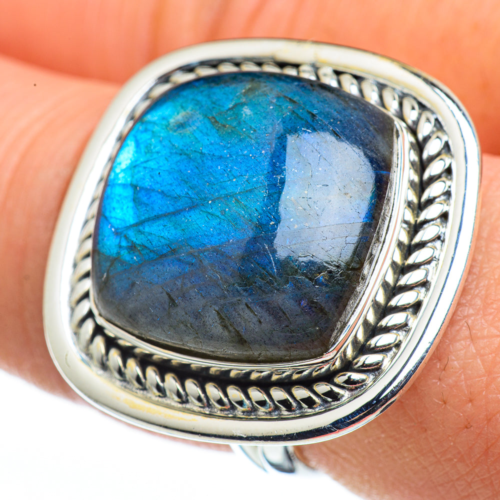 Labradorite Rings handcrafted by Anasilvercos - RING45800