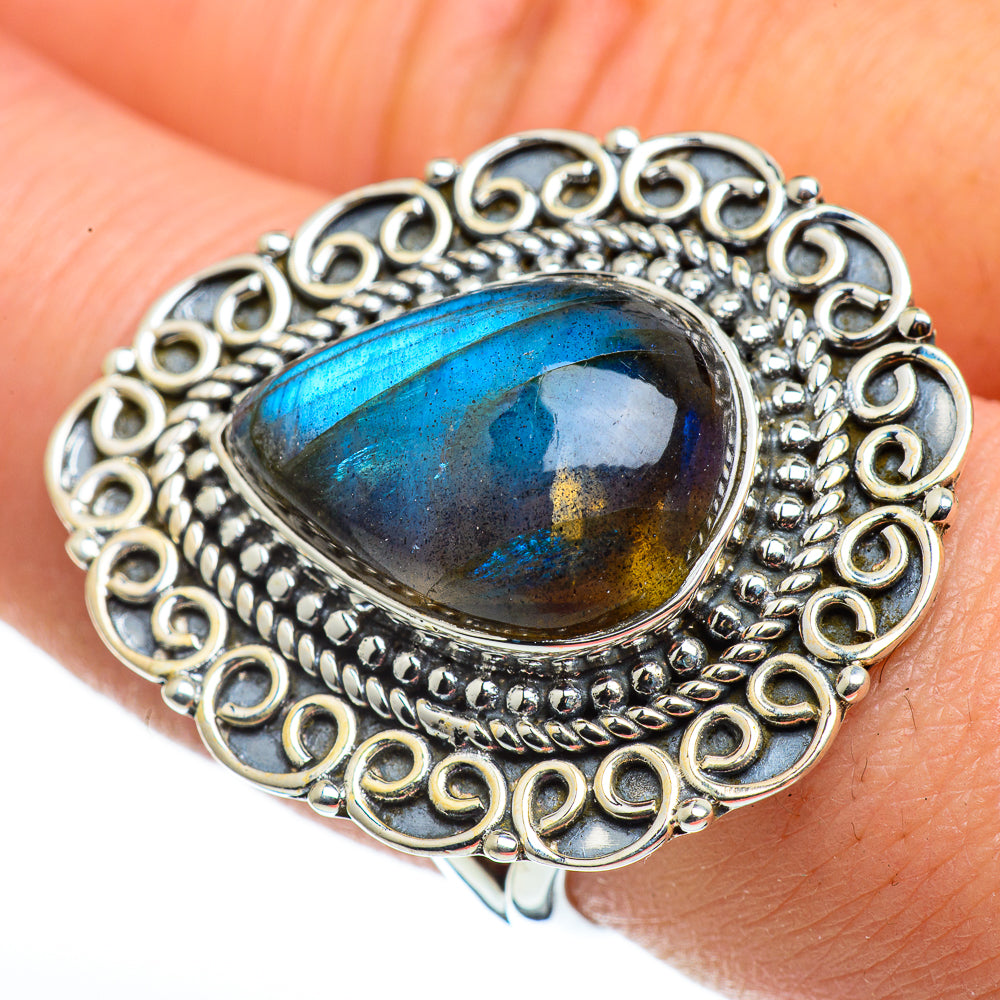 Labradorite Rings handcrafted by Anasilvercos - RING45845