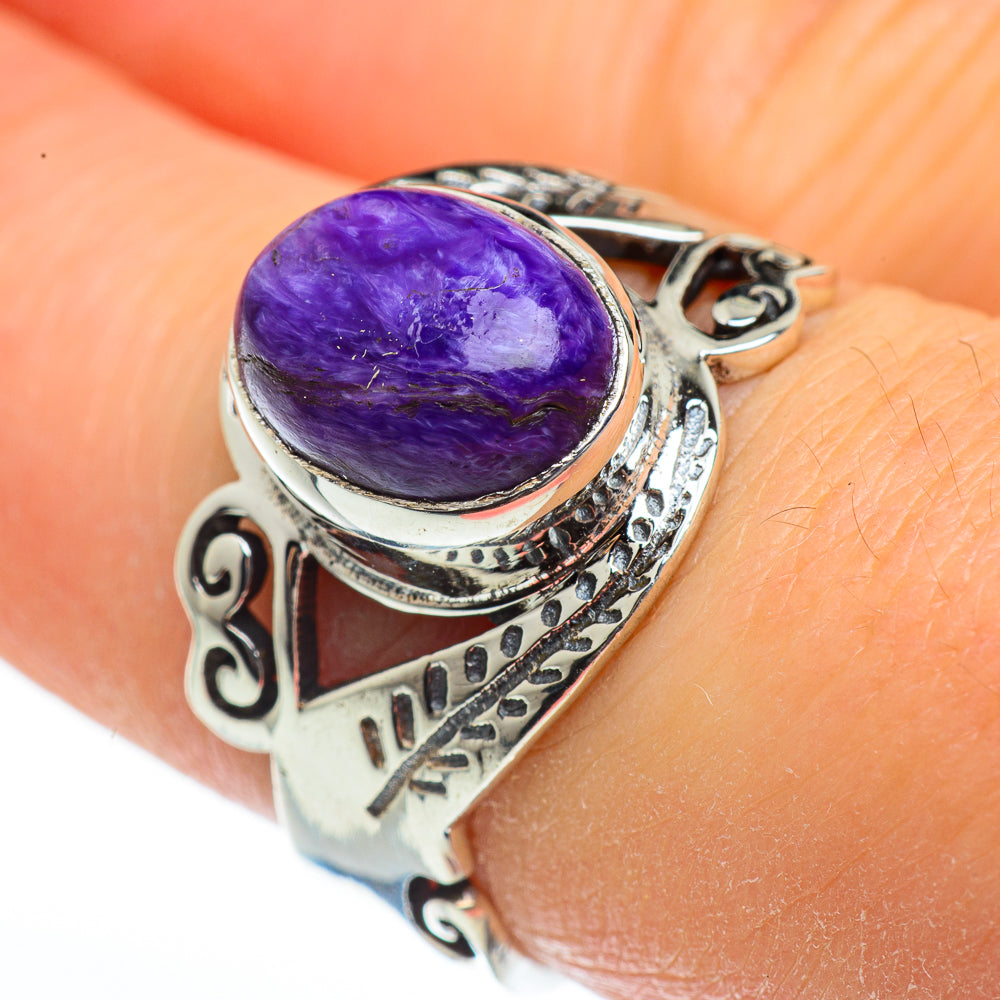 Charoite Rings handcrafted by Anasilvercos - RING45902