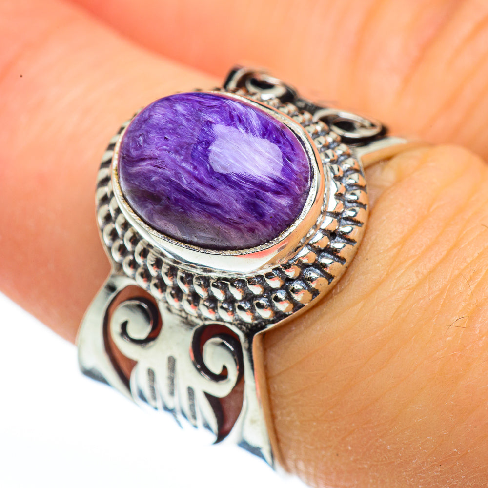 Charoite Rings handcrafted by Anasilvercos - RING45930