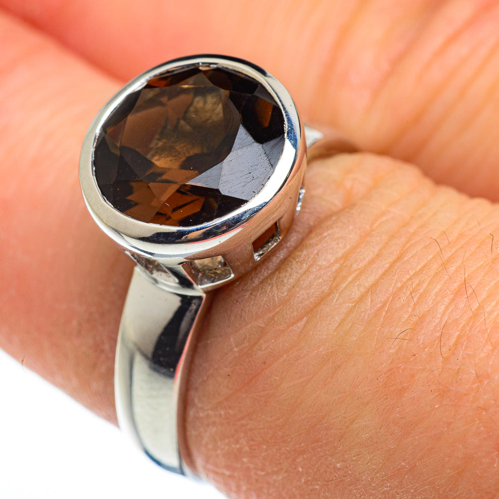 Smoky Quartz Rings handcrafted by Anasilvercos - RING46044