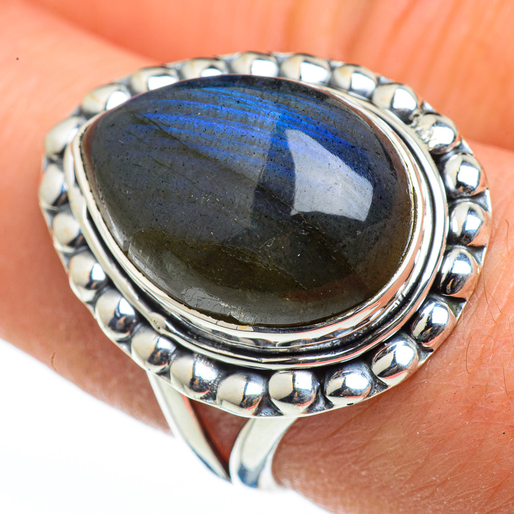 Labradorite Rings handcrafted by Anasilvercos - RING46058