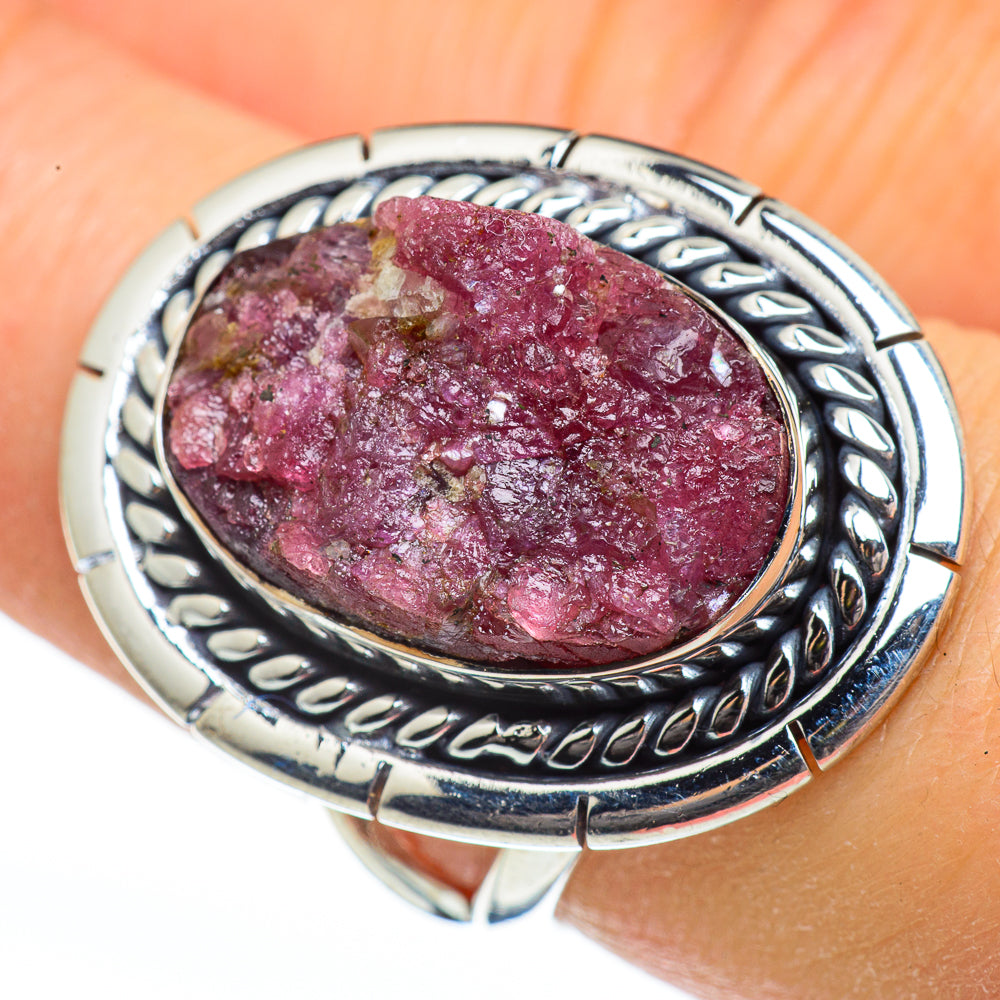 Cobalto Calcite Druzy Rings handcrafted by Anasilvercos - RING46065