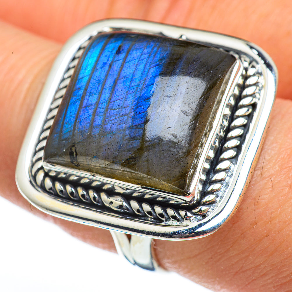 Labradorite Rings handcrafted by Anasilvercos - RING46173