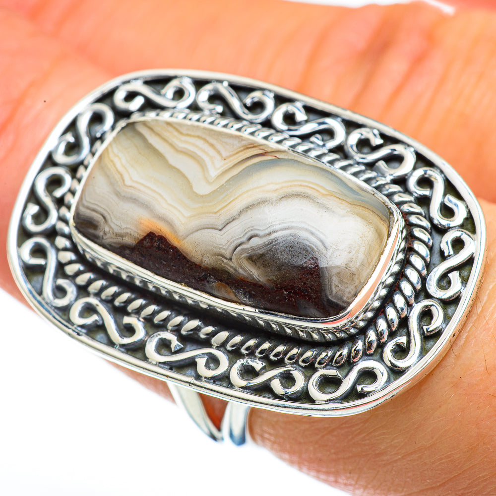 Laguna Lace Agate Rings handcrafted by Anasilvercos - RING46200