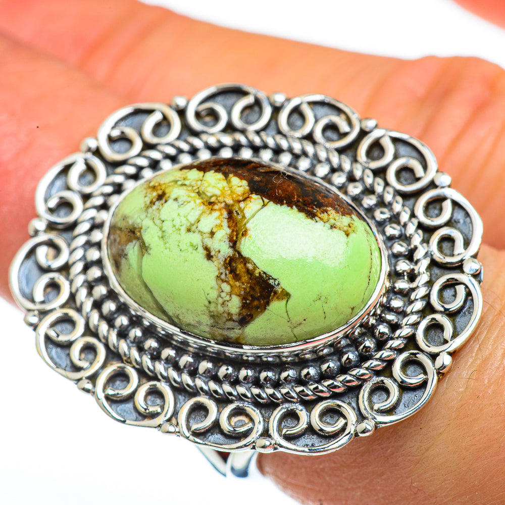 Lemon Chrysoprase Rings handcrafted by Anasilvercos - RING46285