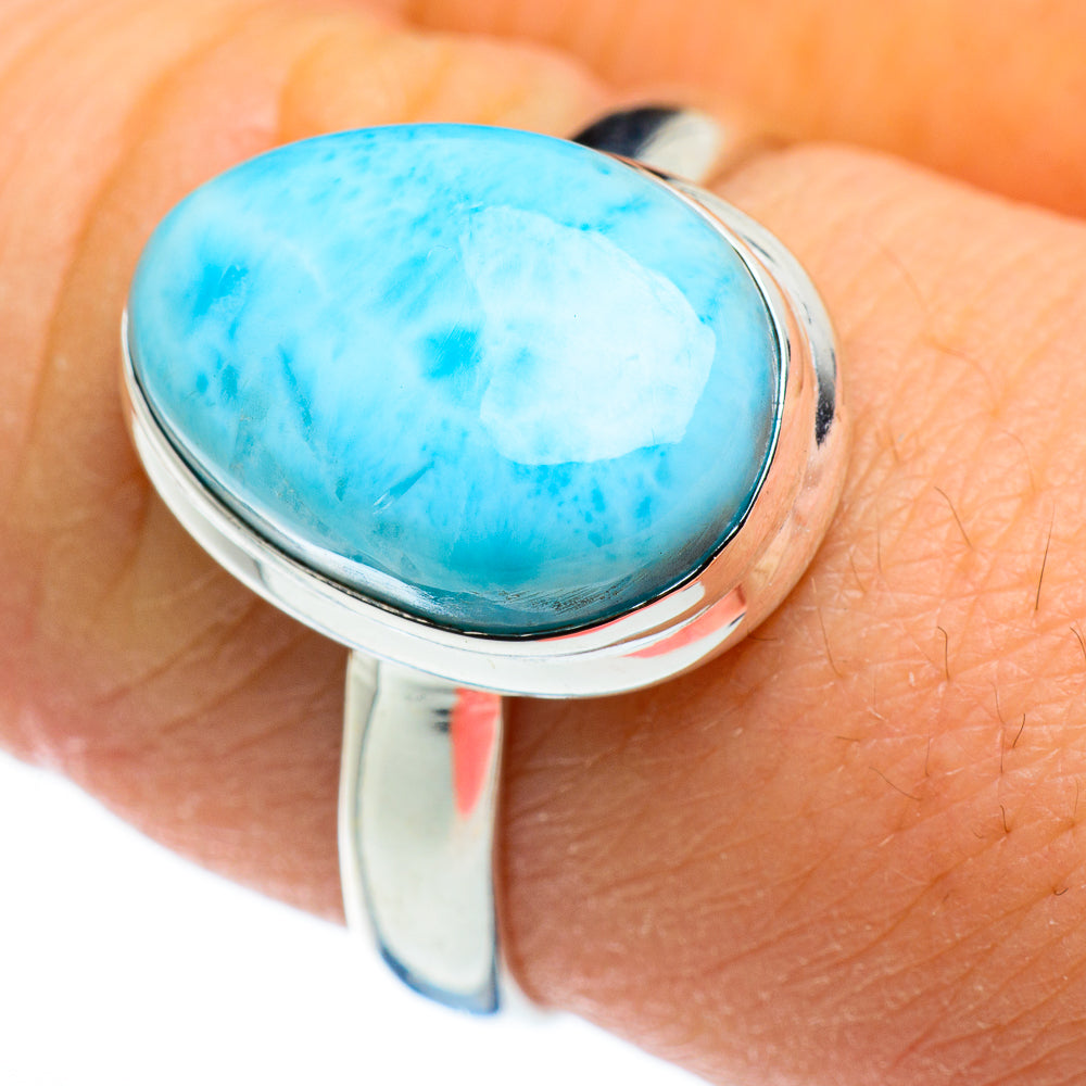 Larimar Rings handcrafted by Anasilvercos - RING46320