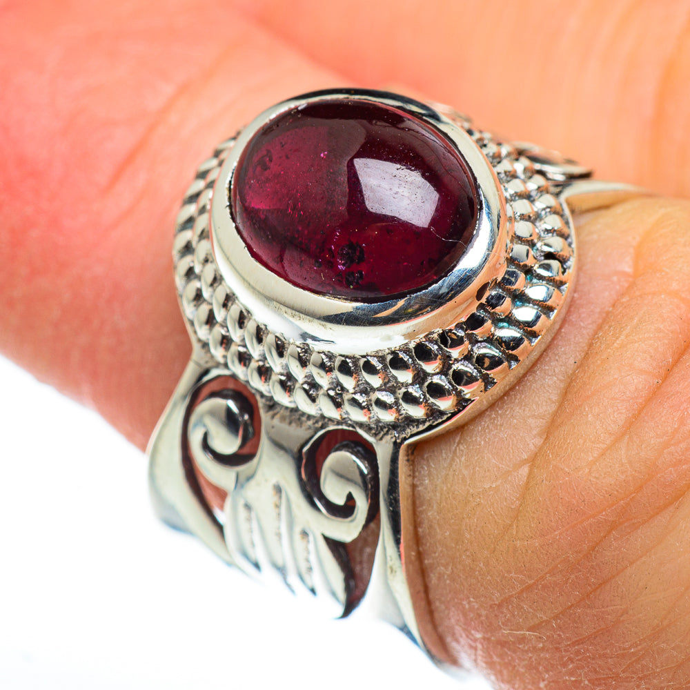 Garnet Rings handcrafted by Anasilvercos - RING46337