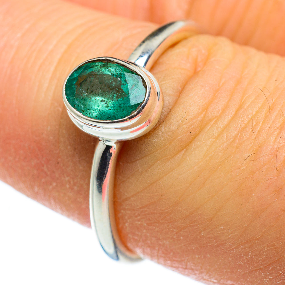 Zambian Emerald Rings handcrafted by Anasilvercos - RING46357