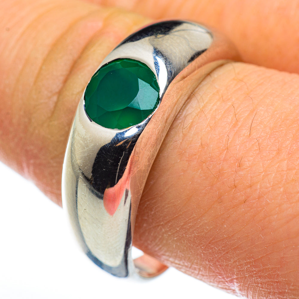 Green Onyx Rings handcrafted by Anasilvercos - RING46385
