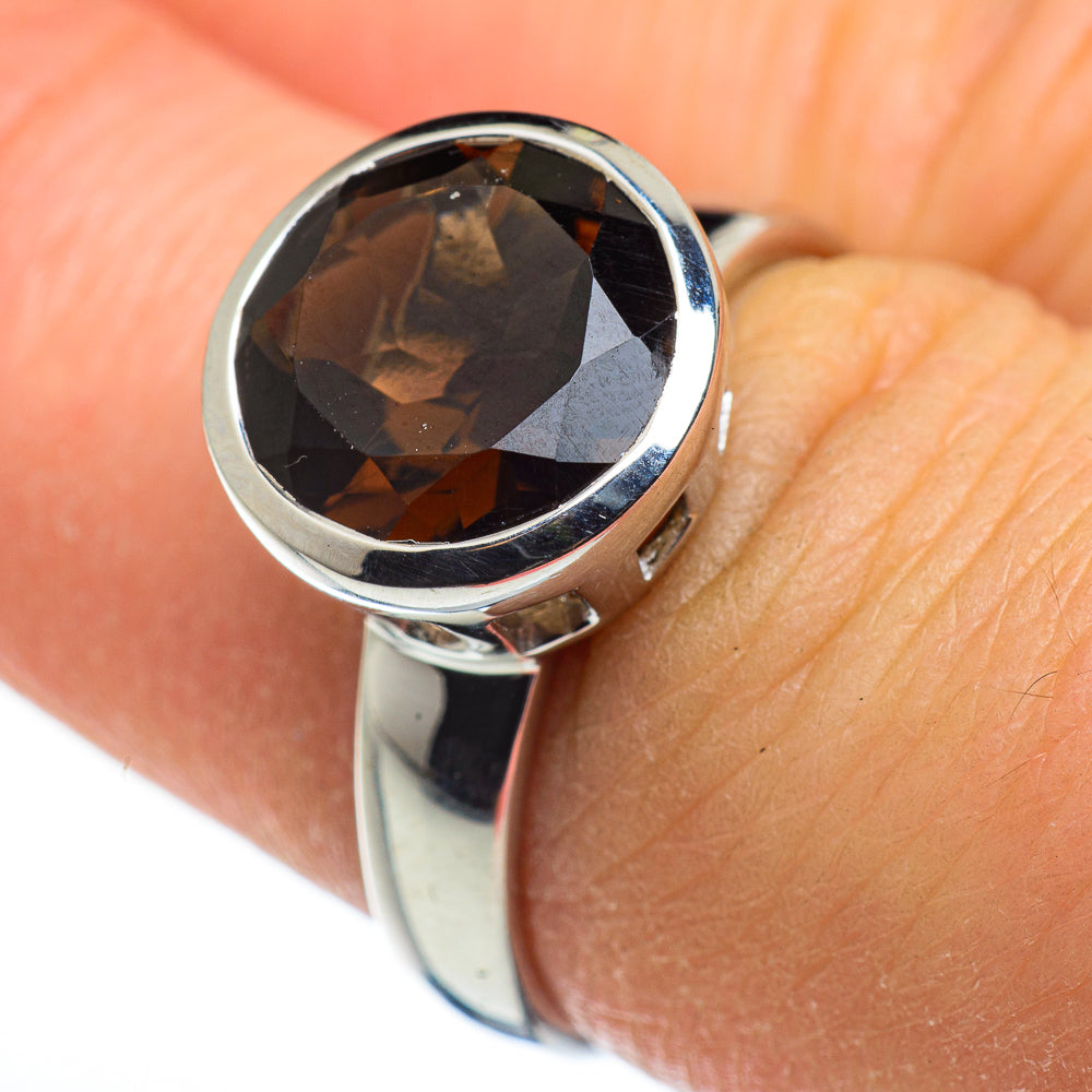 Smoky Quartz Rings handcrafted by Anasilvercos - RING46419