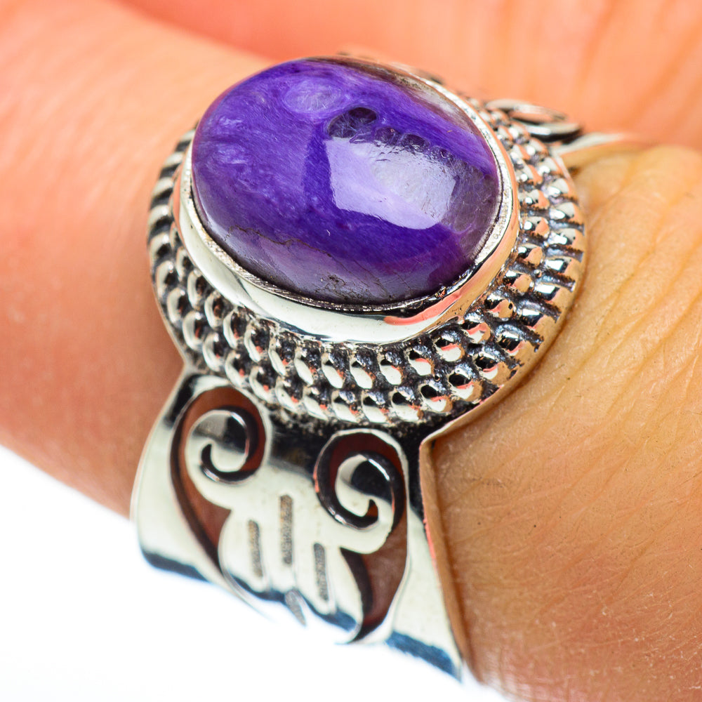 Charoite Rings handcrafted by Anasilvercos - RING46455