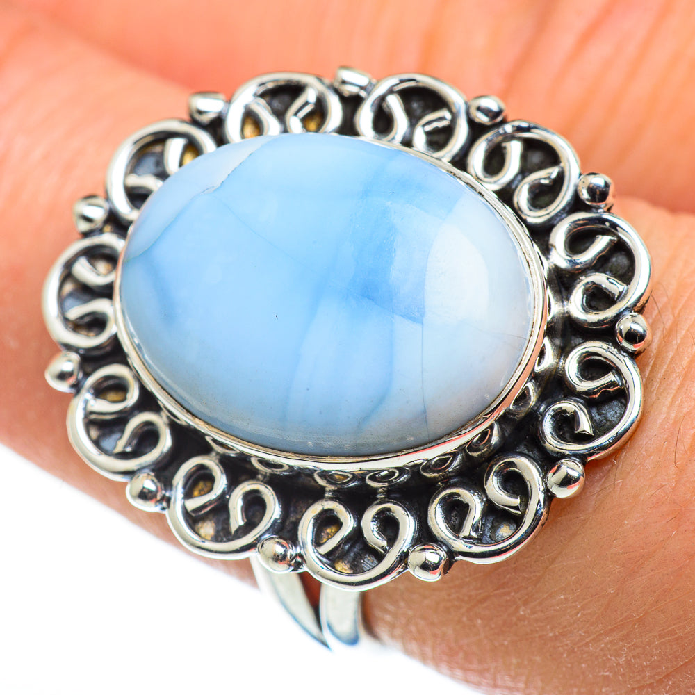 Larimar Rings handcrafted by Anasilvercos - RING46466