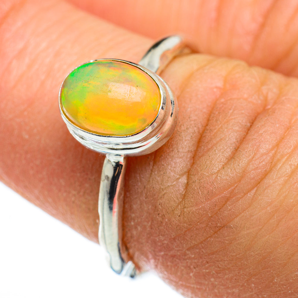 Ethiopian Opal Rings handcrafted by Anasilvercos - RING46491