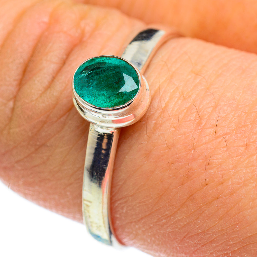 Zambian Emerald Rings handcrafted by Anasilvercos - RING46502