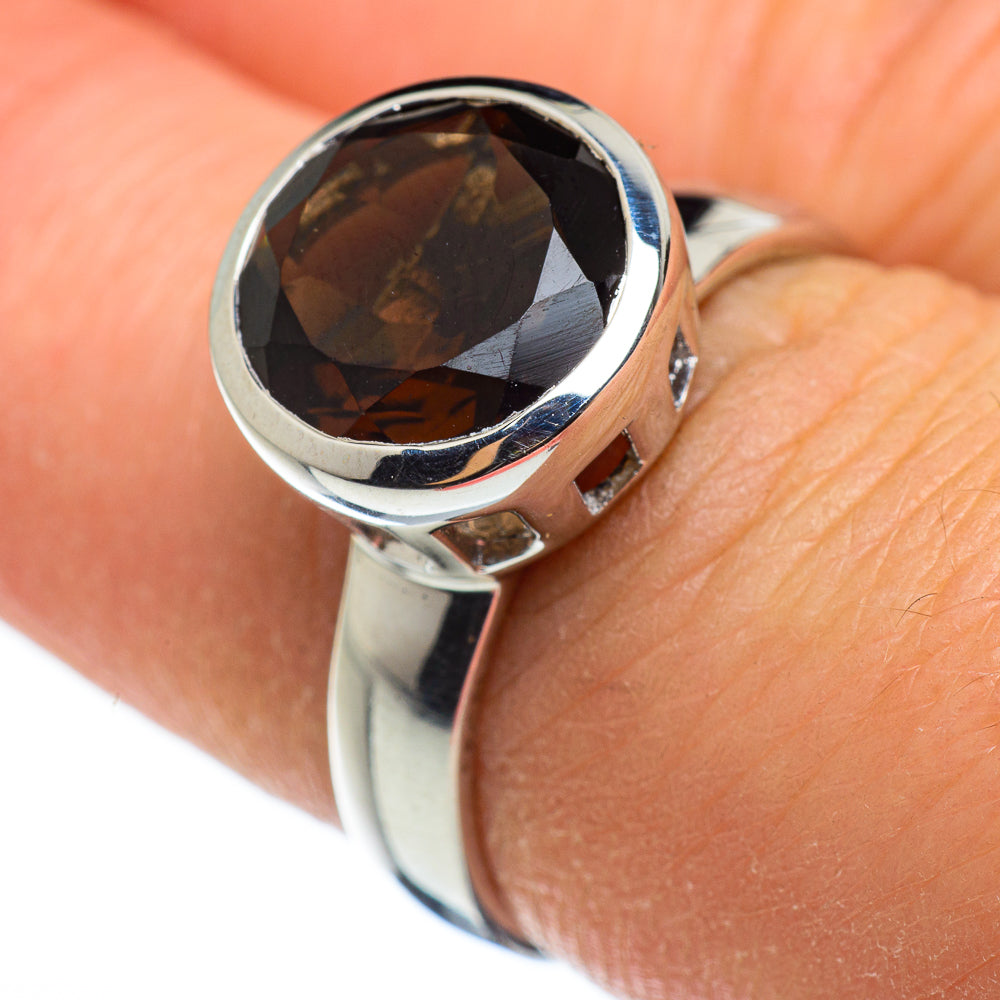 Smoky Quartz Rings handcrafted by Anasilvercos - RING46503
