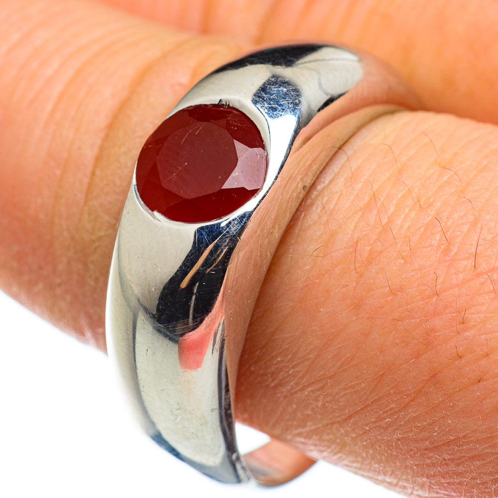 Red Onyx Rings handcrafted by Anasilvercos - RING46506
