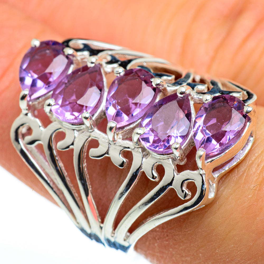 Color Change Alexandrite (Lab.) Rings handcrafted by Anasilvercos - RING46512