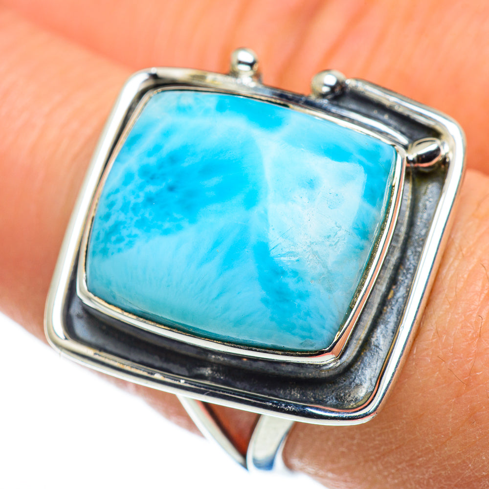 Larimar Rings handcrafted by Anasilvercos - RING46632