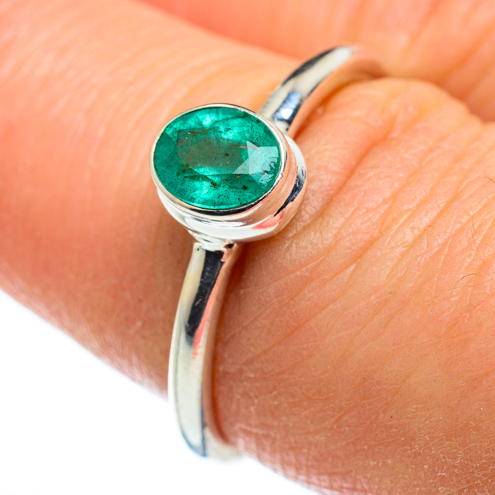 Zambian Emerald Rings handcrafted by Anasilvercos - RING46636