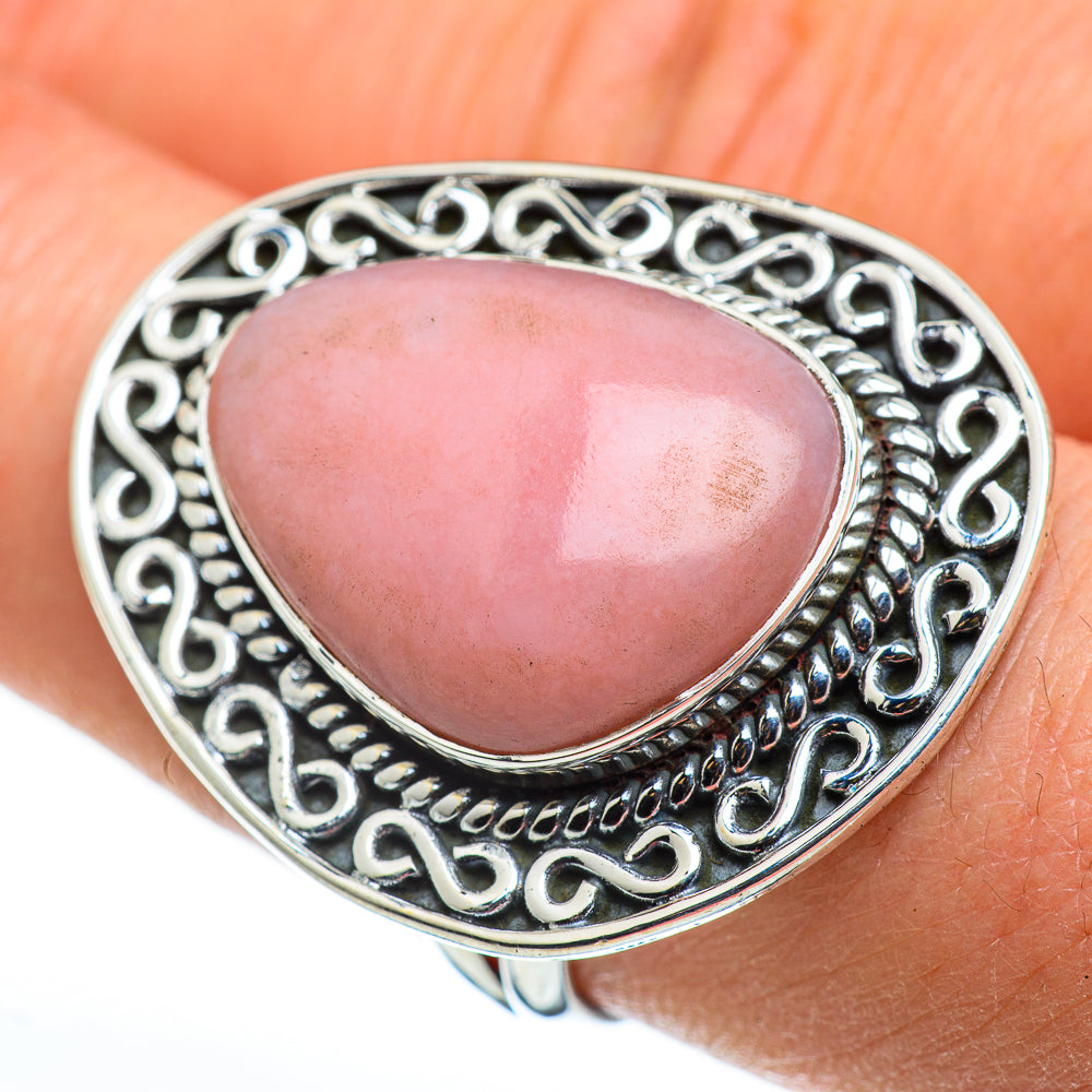 Pink Opal Rings handcrafted by Anasilvercos - RING46675