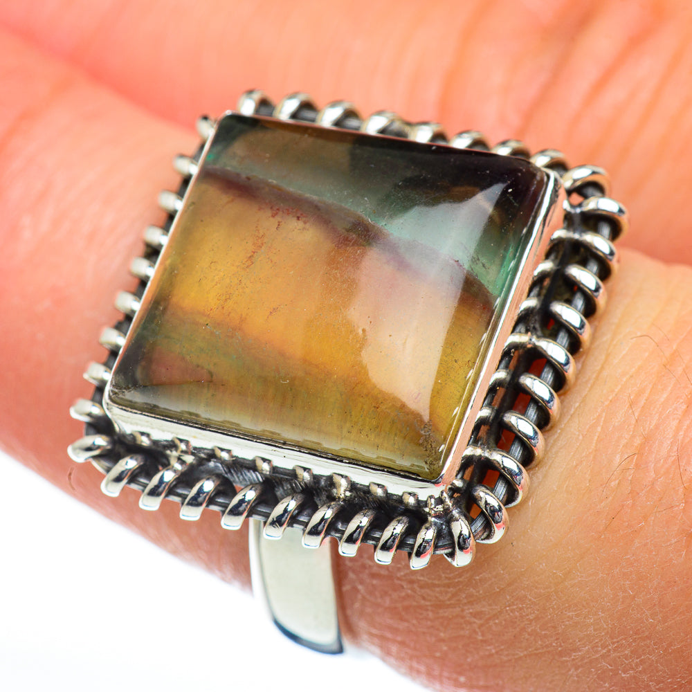 Green Fluorite Rings handcrafted by Anasilvercos - RING46750