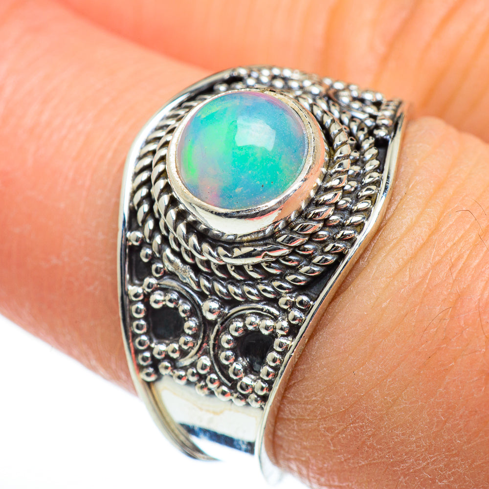 Ethiopian Opal Rings handcrafted by Anasilvercos - RING46753
