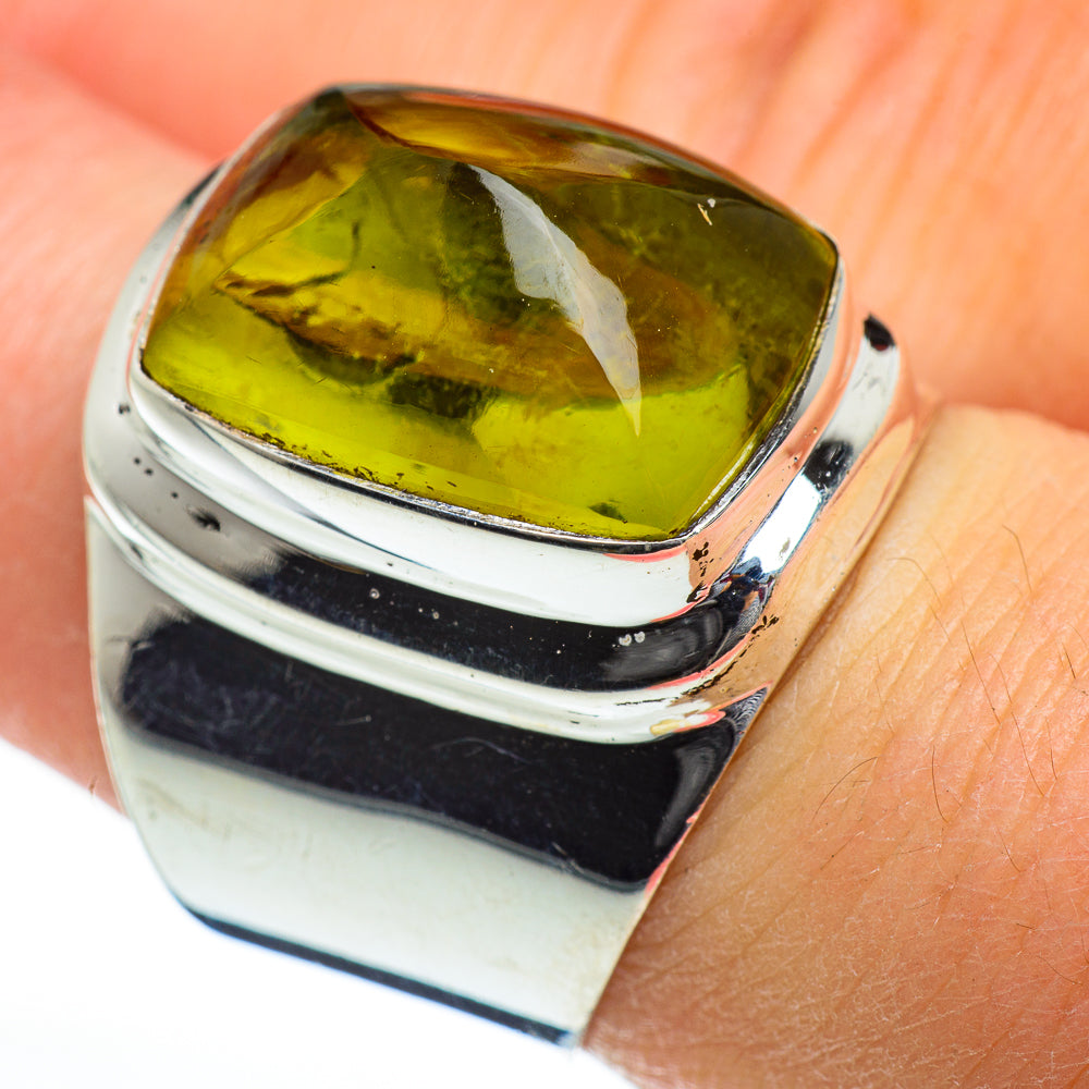 Olive Quartz Rings handcrafted by Anasilvercos - RING46755