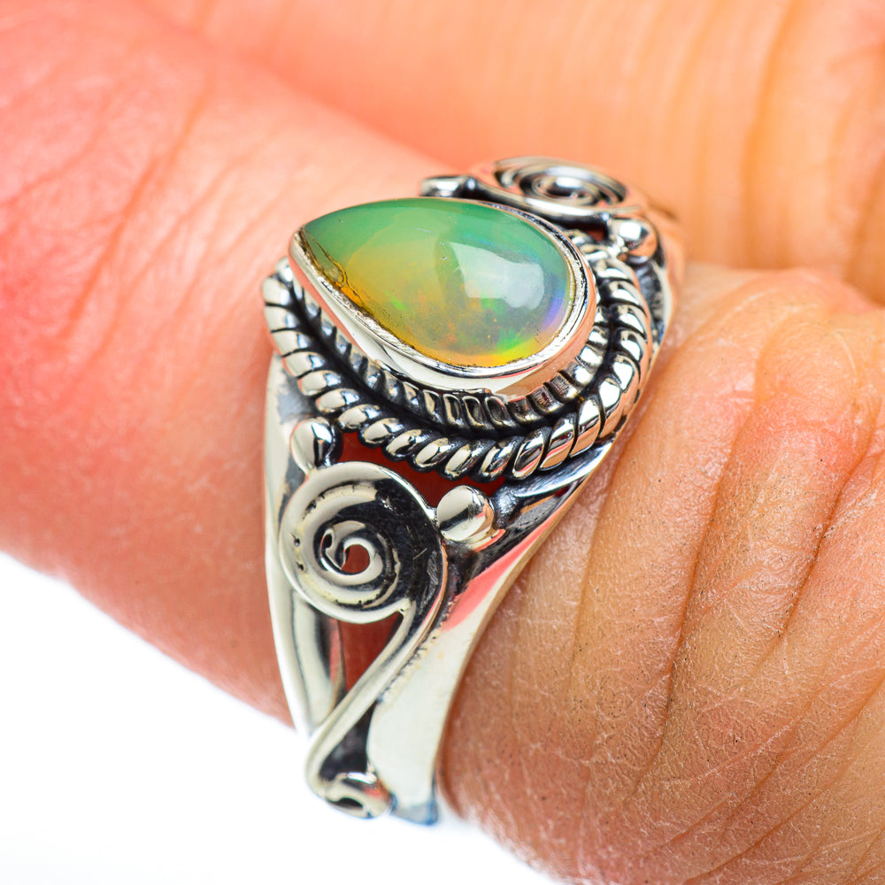 Ethiopian Opal Rings handcrafted by Anasilvercos - RING46782