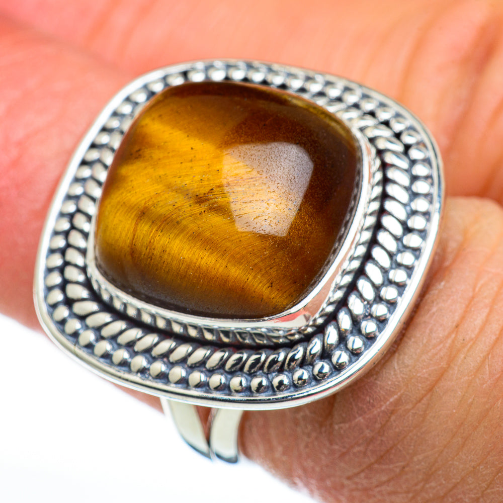 Tiger Eye Rings handcrafted by Anasilvercos - RING46822