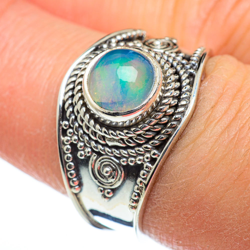 Ethiopian Opal Rings handcrafted by Anasilvercos - RING46837
