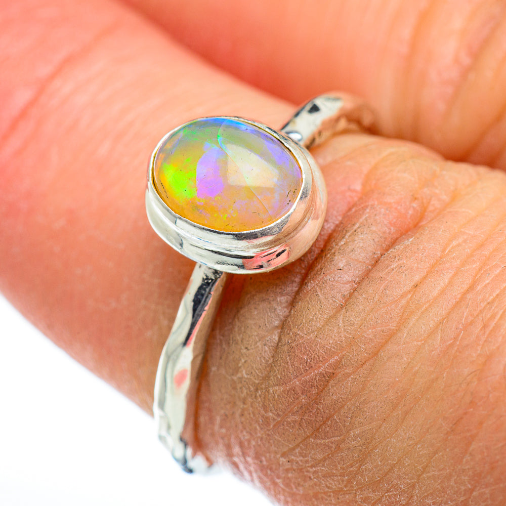 Ethiopian Opal Rings handcrafted by Anasilvercos - RING46838