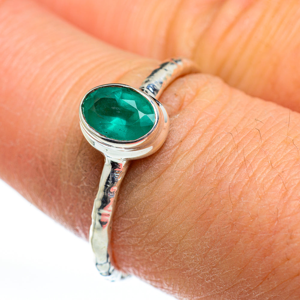 Zambian Emerald Rings handcrafted by Anasilvercos - RING46847