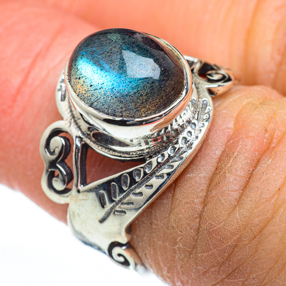 Labradorite Rings handcrafted by Anasilvercos - RING46862