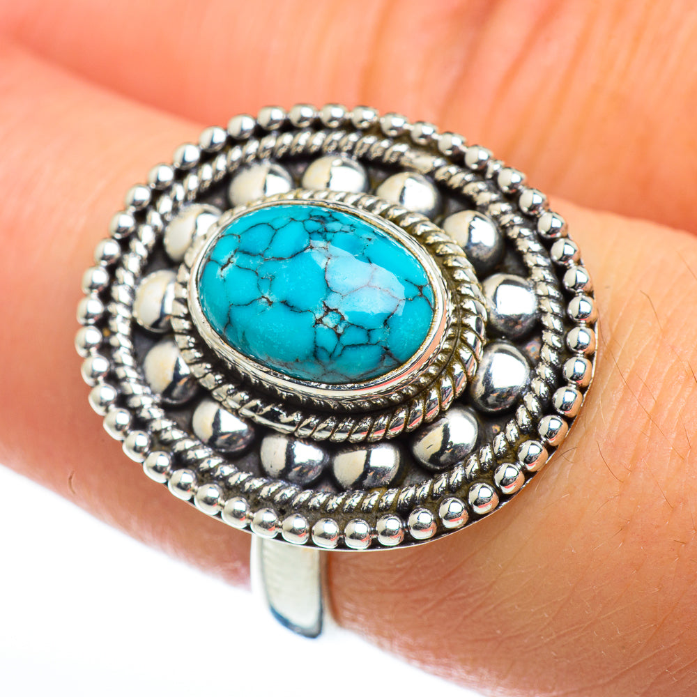 Tibetan Turquoise Rings handcrafted by Anasilvercos - RING46891