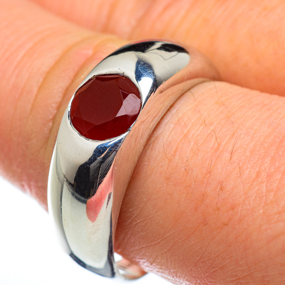 Red Onyx Rings handcrafted by Anasilvercos - RING46940
