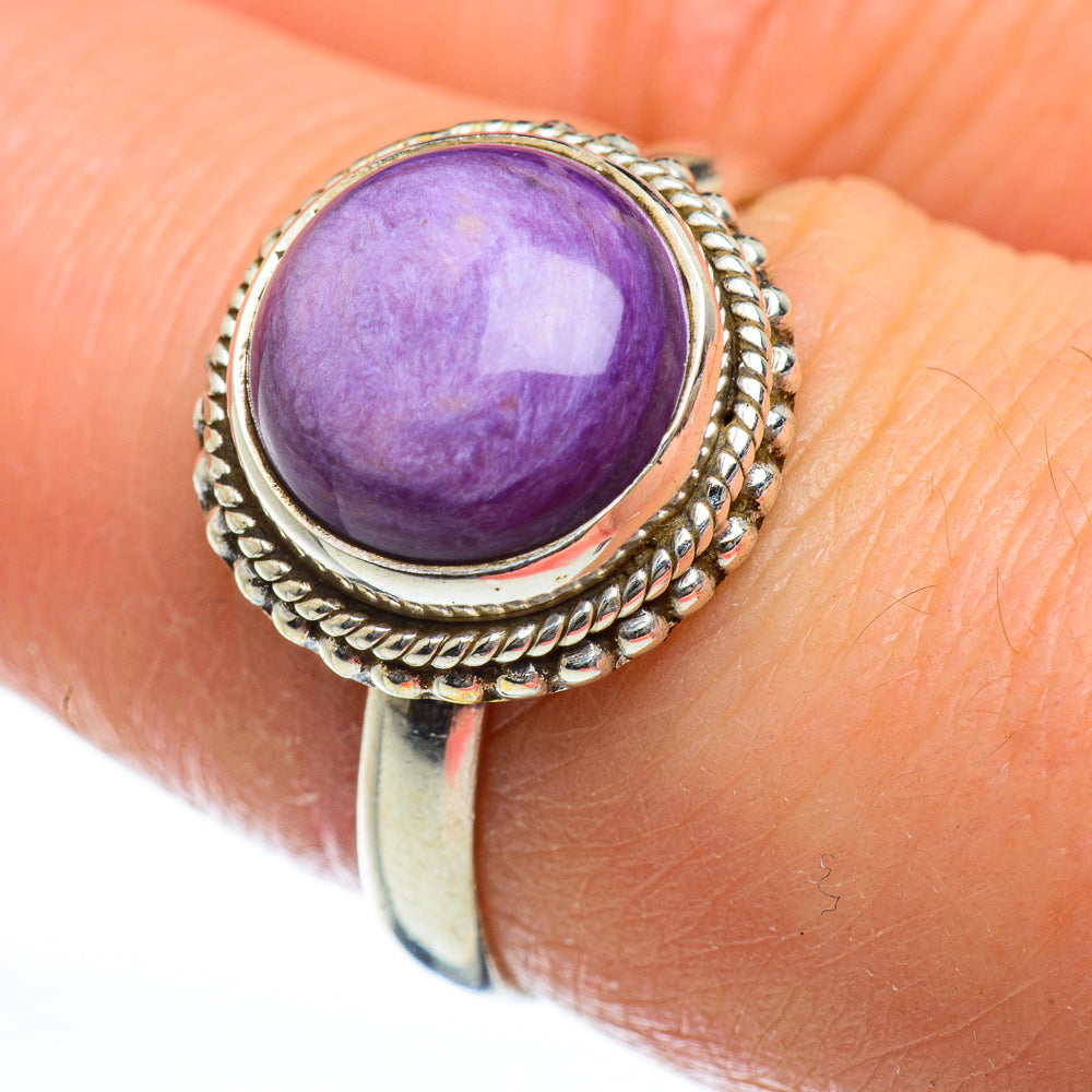 Charoite Rings handcrafted by Anasilvercos - RING46943