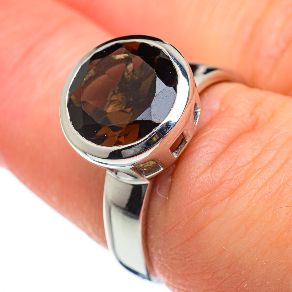 Smoky Quartz Rings handcrafted by Anasilvercos - RING47006