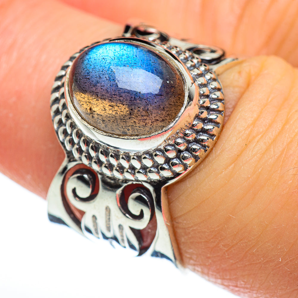 Labradorite Rings handcrafted by Anasilvercos - RING47012