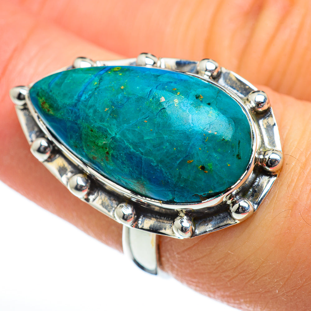 Chrysocolla Rings handcrafted by Anasilvercos - RING47014