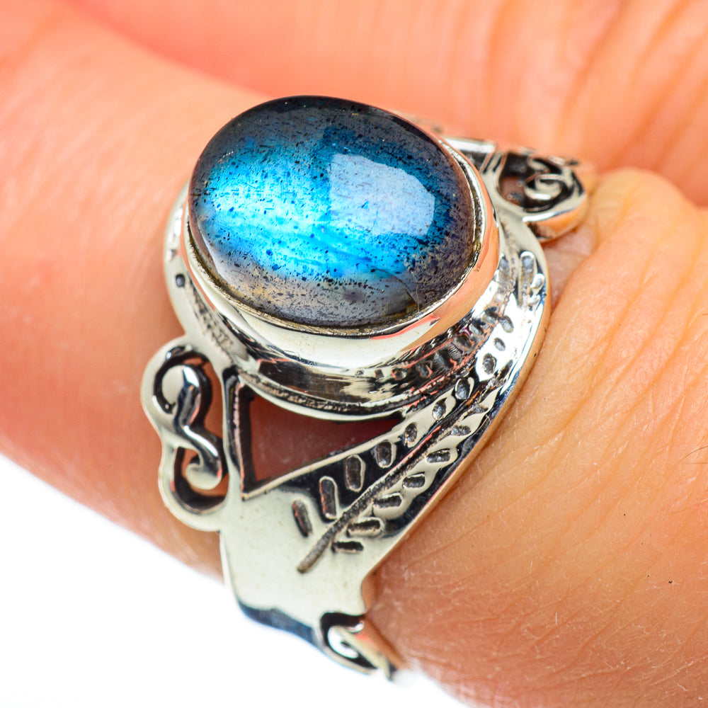 Labradorite Rings handcrafted by Anasilvercos - RING47025