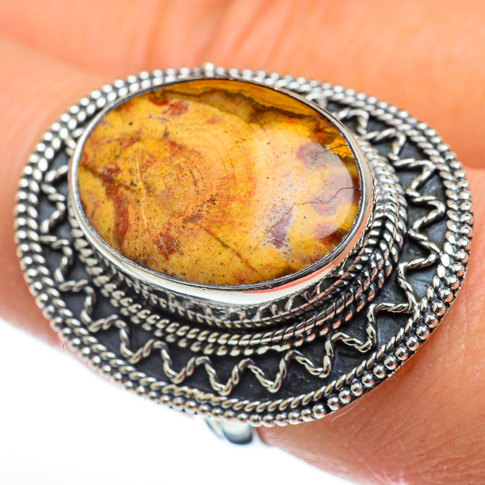 Petrified Wood Rings handcrafted by Anasilvercos - RING47063