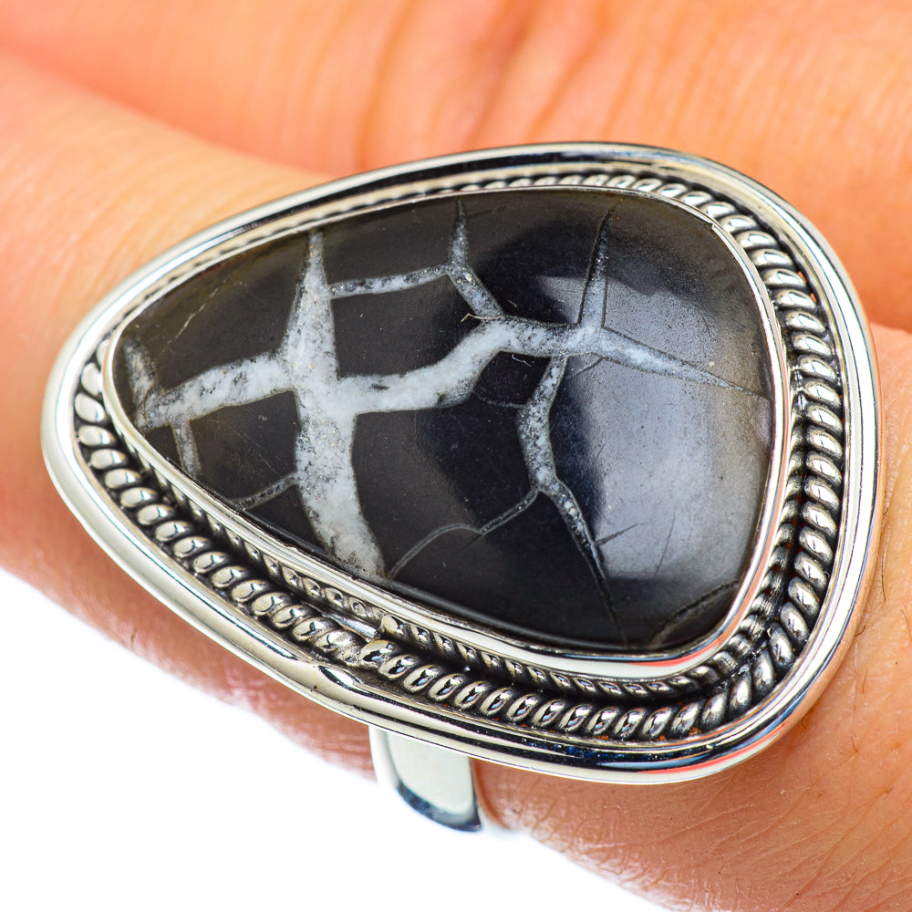 Septarian Geode Rings handcrafted by Anasilvercos - RING47139